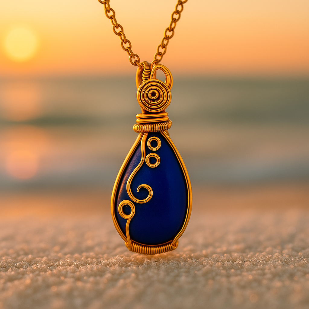 Vintage Mermaid Gold Necklace Featuring a Handcrafted Pendant