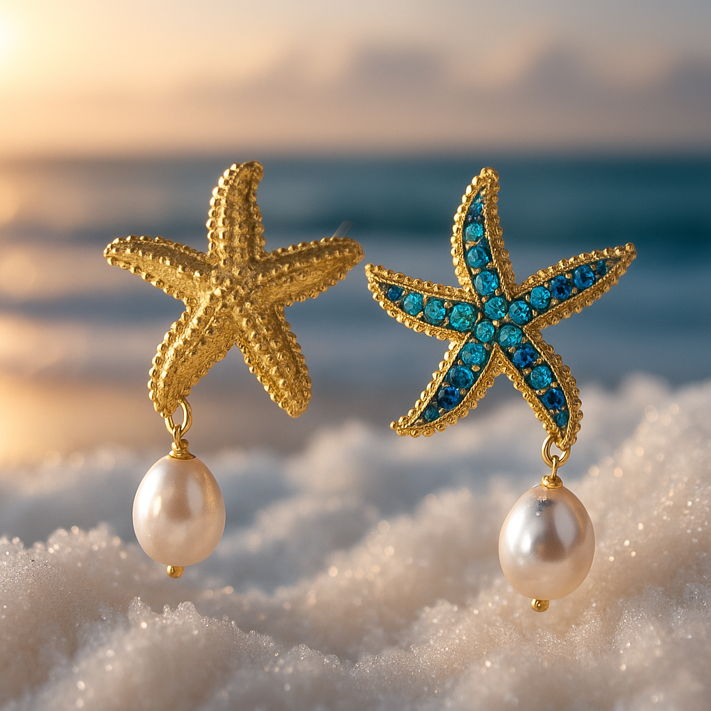 Serenity - Vintage Seal Marine Earrings
