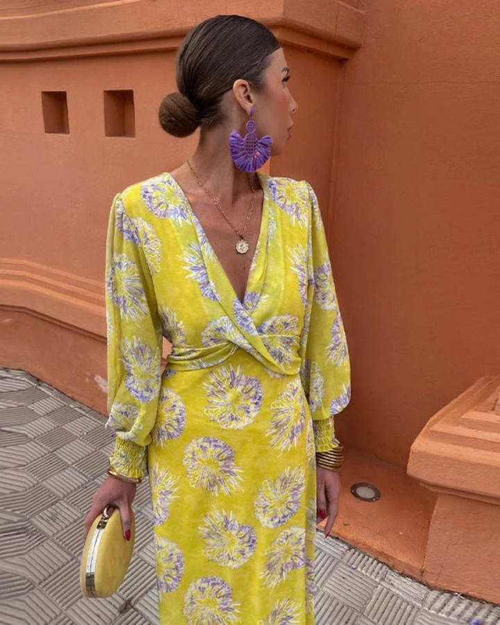 Delilah Print Twisted Midi