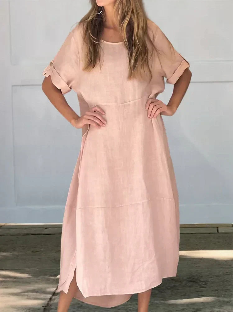 Serena | Casual One-Color Maxi Dress