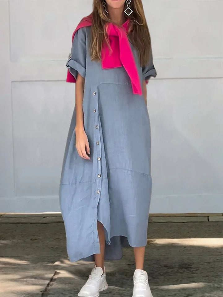 Serena | Casual One-Color Maxi Dress