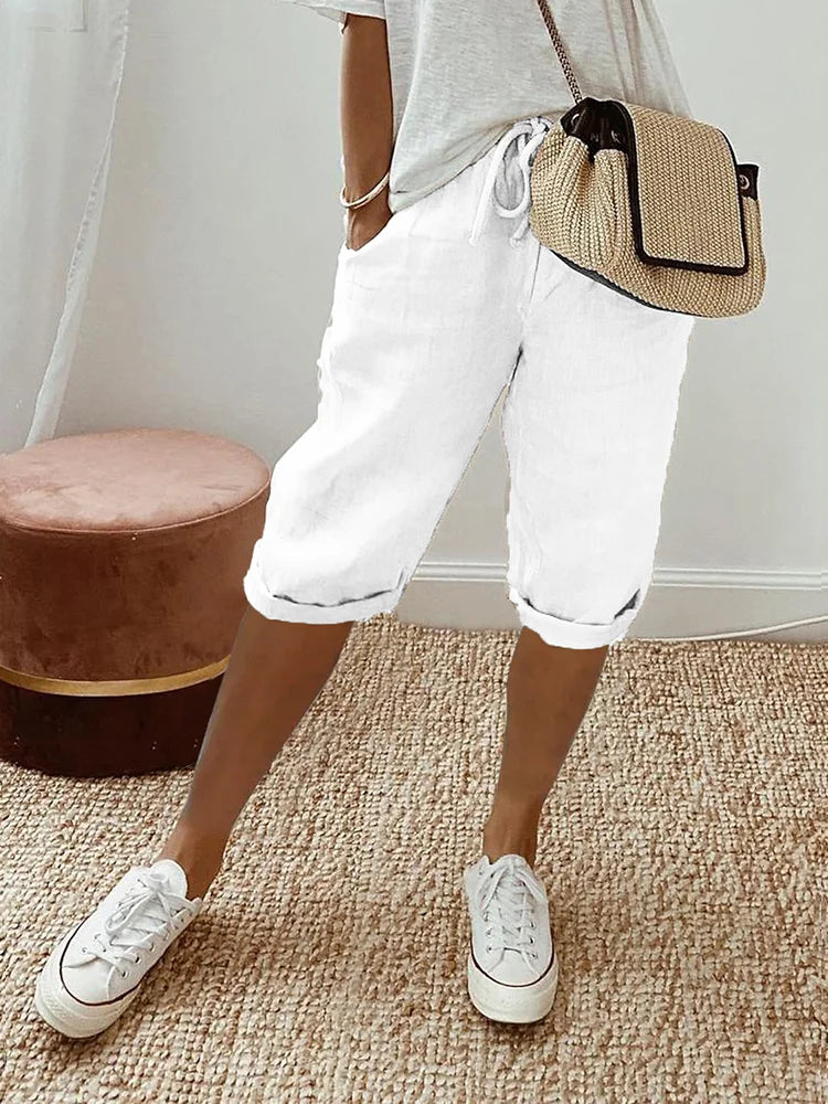 Windra - Casual Breathable Knee-Length Shorts