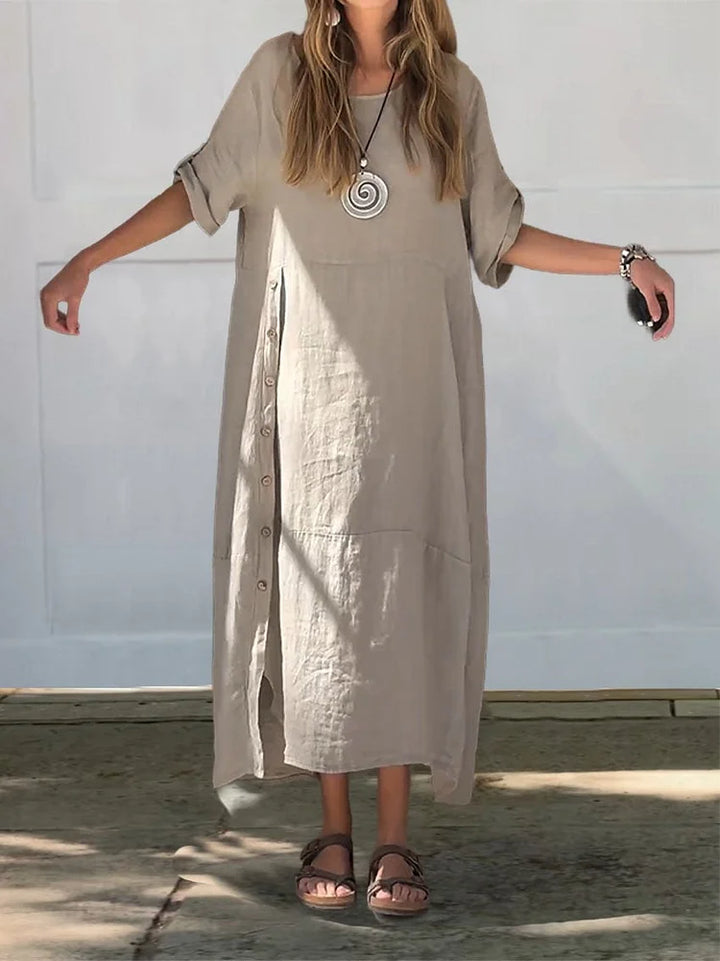 Serena | Casual One-Color Maxi Dress