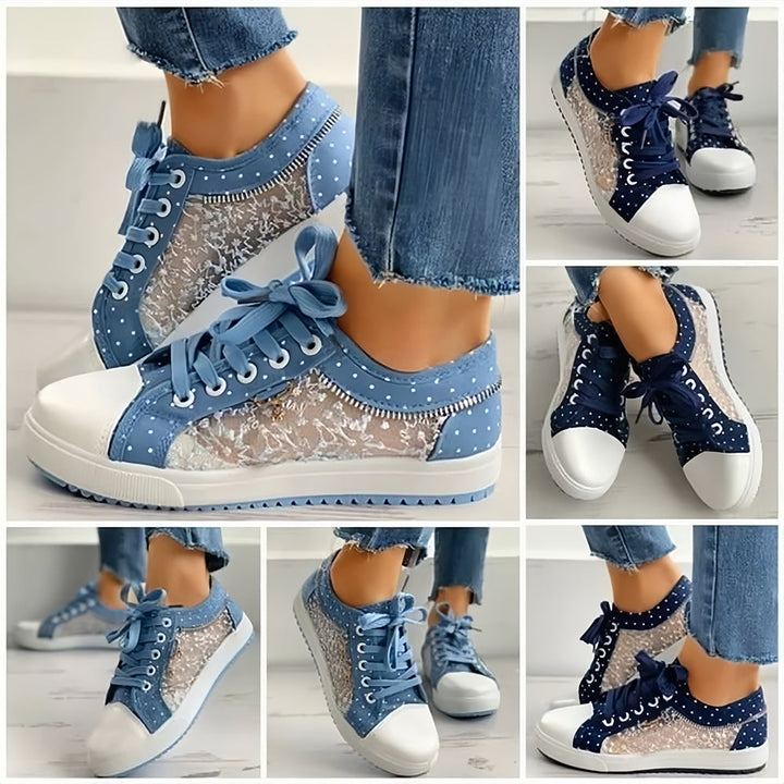 Ewa | Stylowe Sneakersy z Wiązaniem