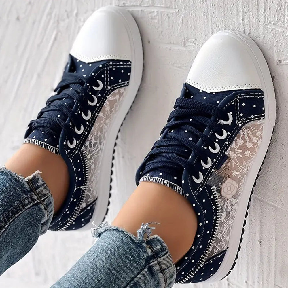 Ewa | Stylowe Sneakersy z Wiązaniem