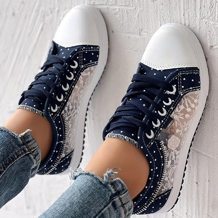 Ewa | Stylowe Sneakersy z Wiązaniem