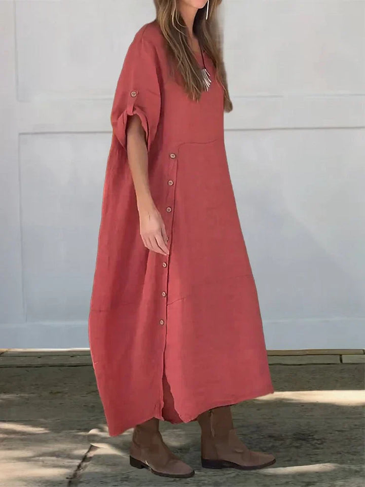 Serena | Casual One-Color Maxi Dress