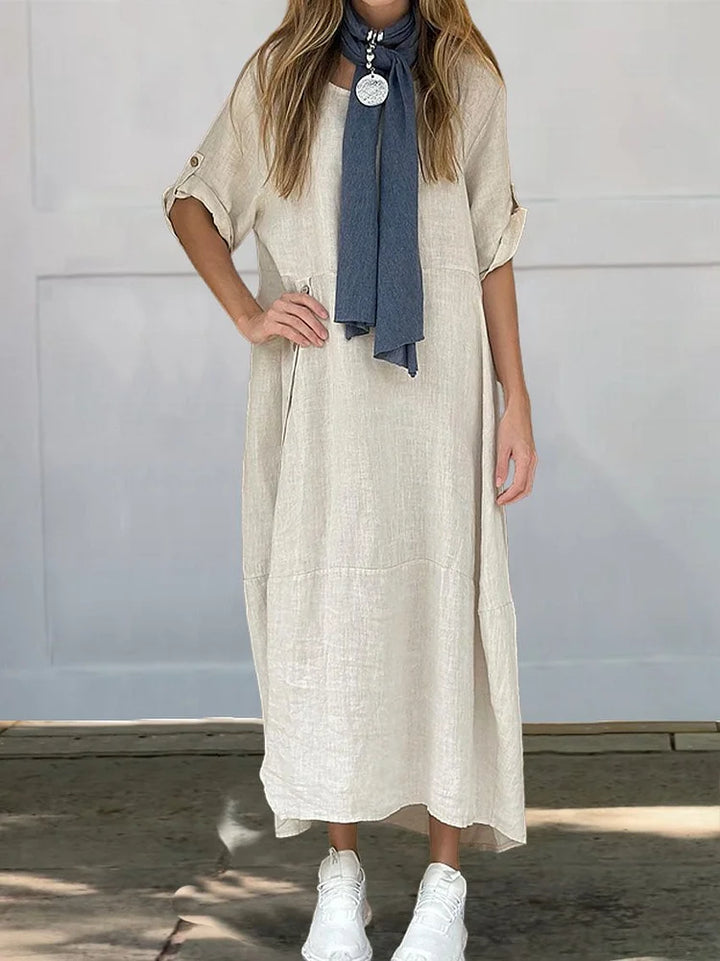 Serena | Casual One-Color Maxi Dress