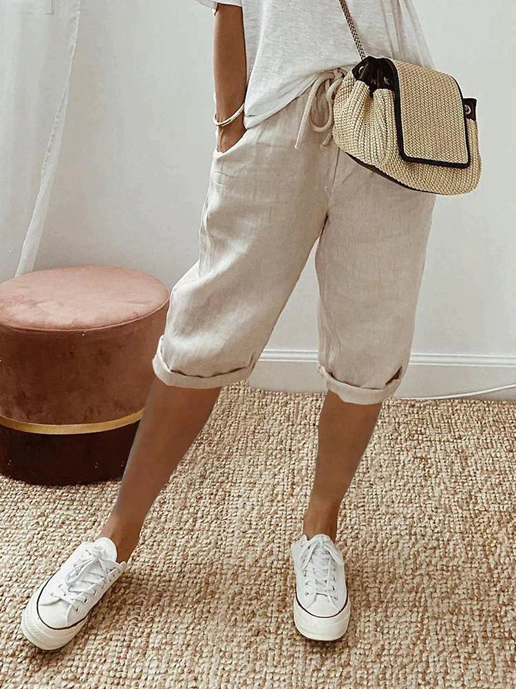 Windra - Casual Breathable Knee-Length Shorts