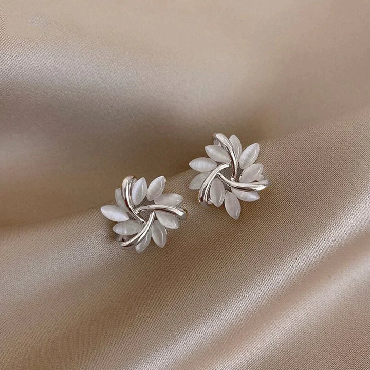 Courtney - Opal Moon-Petal Stud Earrings