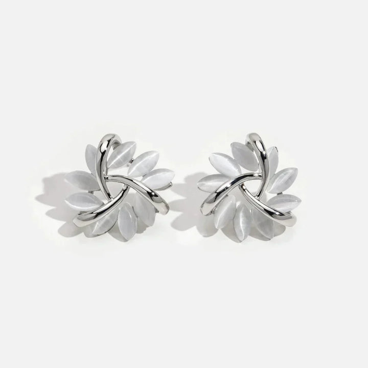 Courtney - Opal Moon-Petal Stud Earrings